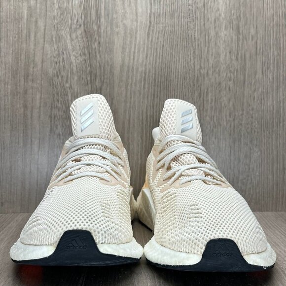Adidas Shoes Mens 7.5 Alphaboost Ecru Tint 'Glow Orange' Running Sneakers G28565 - Picture 2 of 12